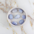 Blue lace chalcedony tumbled stone