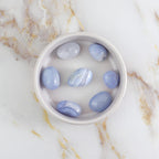 Blue lace chalcedony tumbled stone